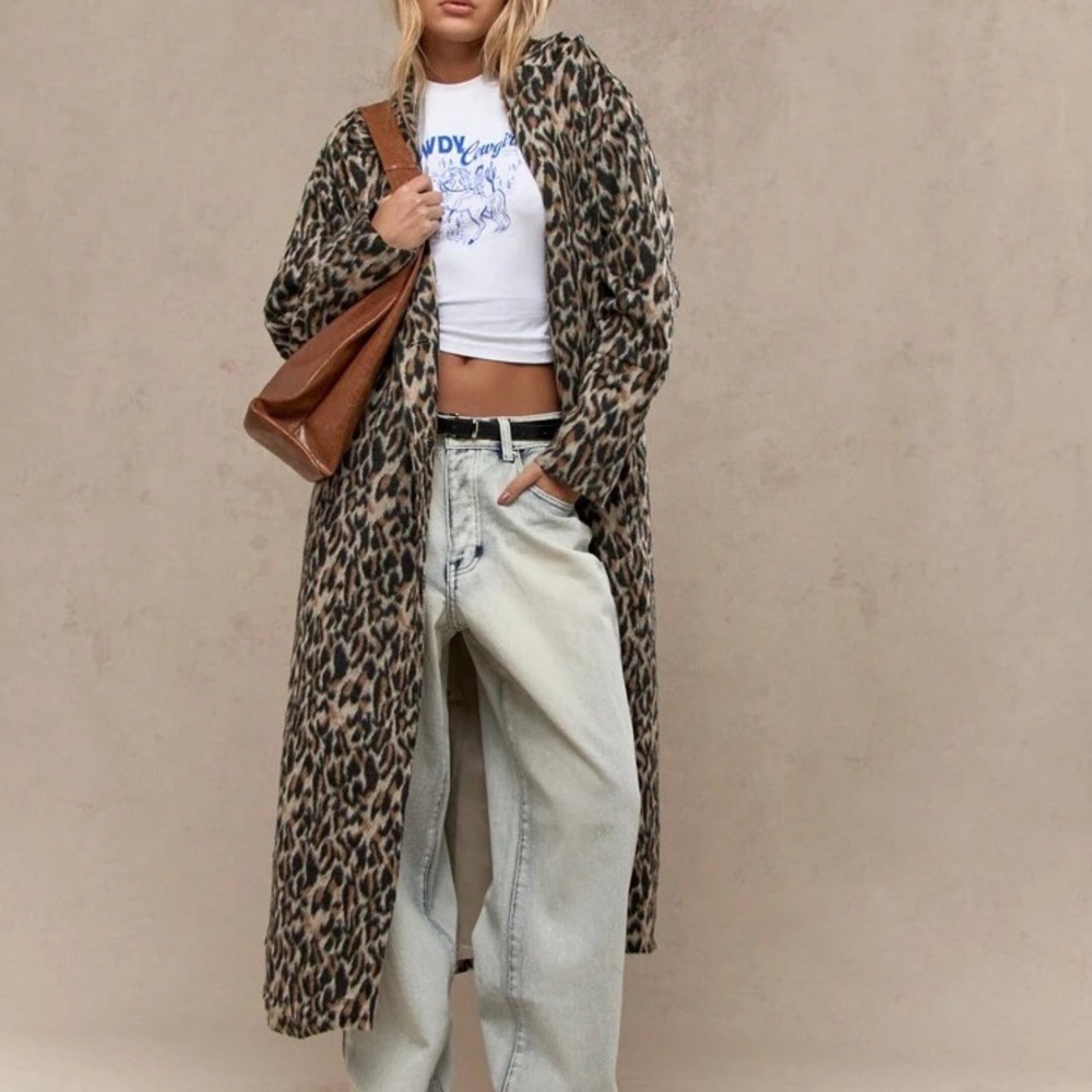 missguided leopard coat